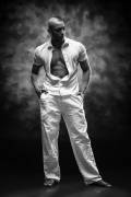 Portrait of a handsome man latino dancer.
