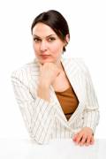 Portrait of happy young business woman